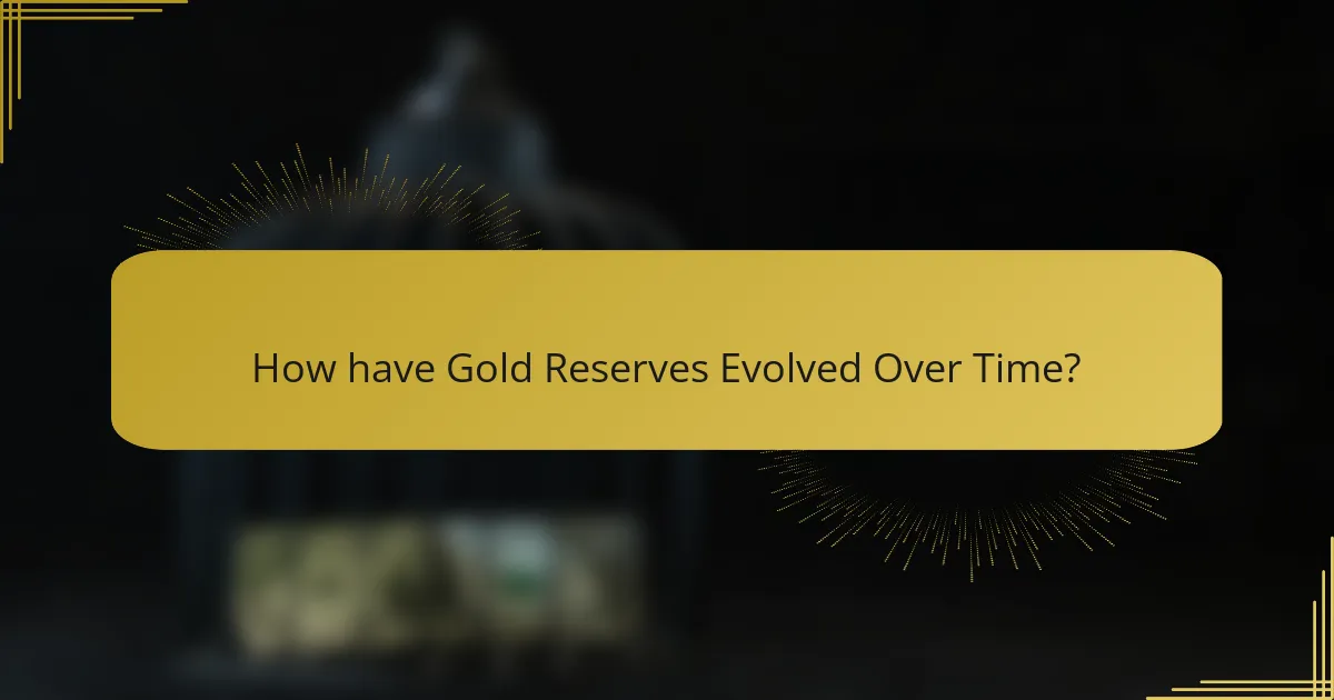 How have Gold Reserves Evolved Over Time?