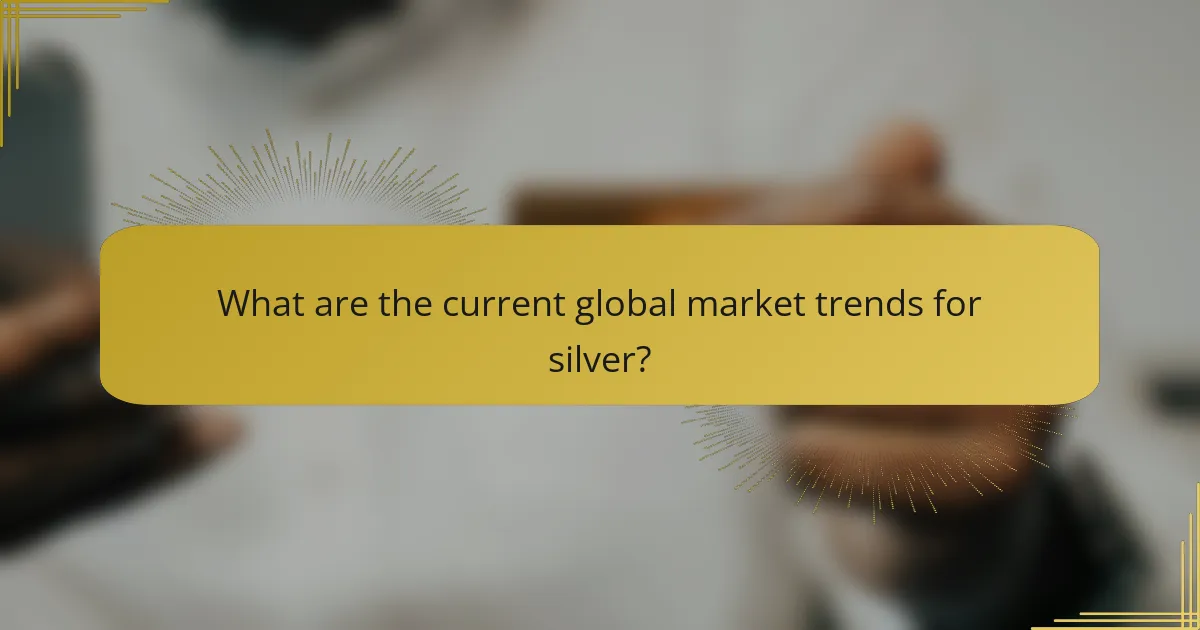 What are the current global market trends for silver?