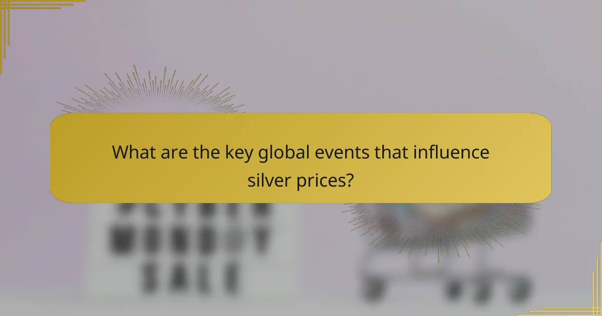 What are the key global events that influence silver prices?