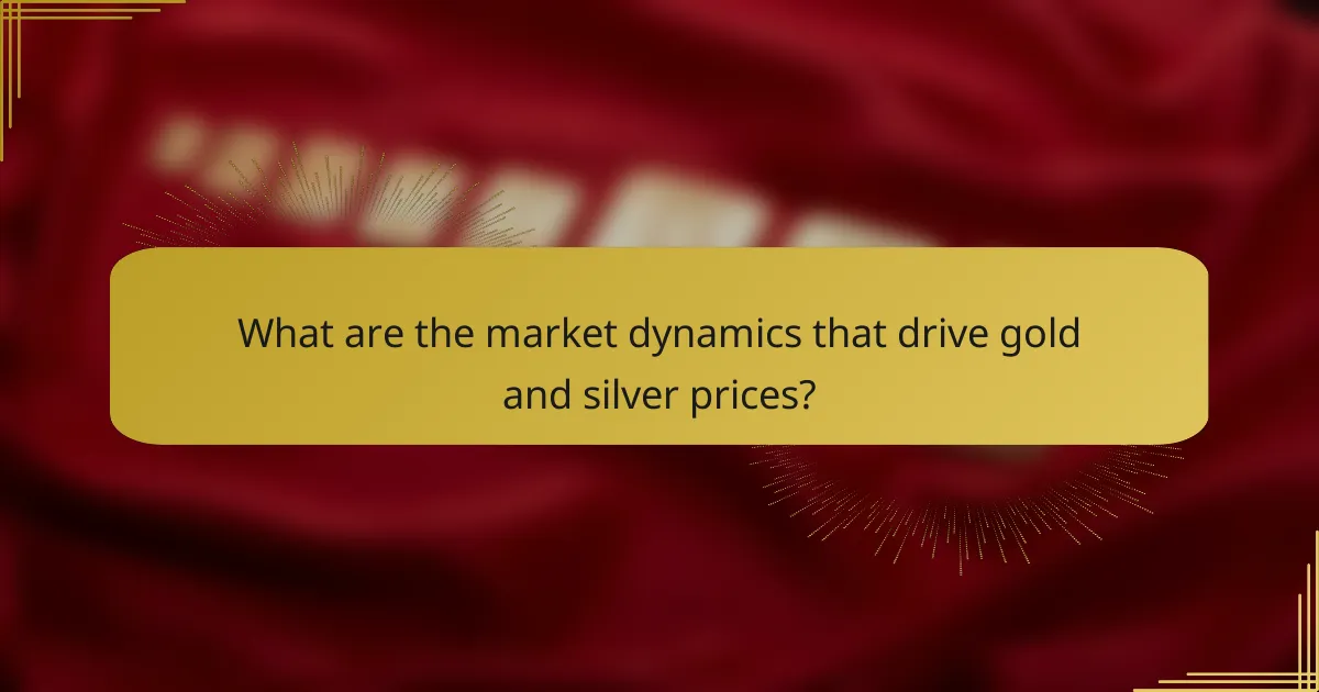 What are the market dynamics that drive gold and silver prices?