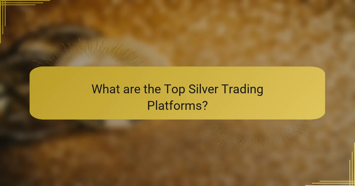 What are the Top Silver Trading Platforms?