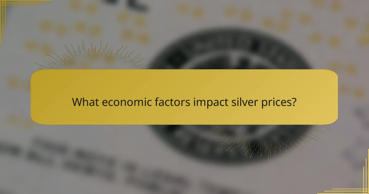 What economic factors impact silver prices?