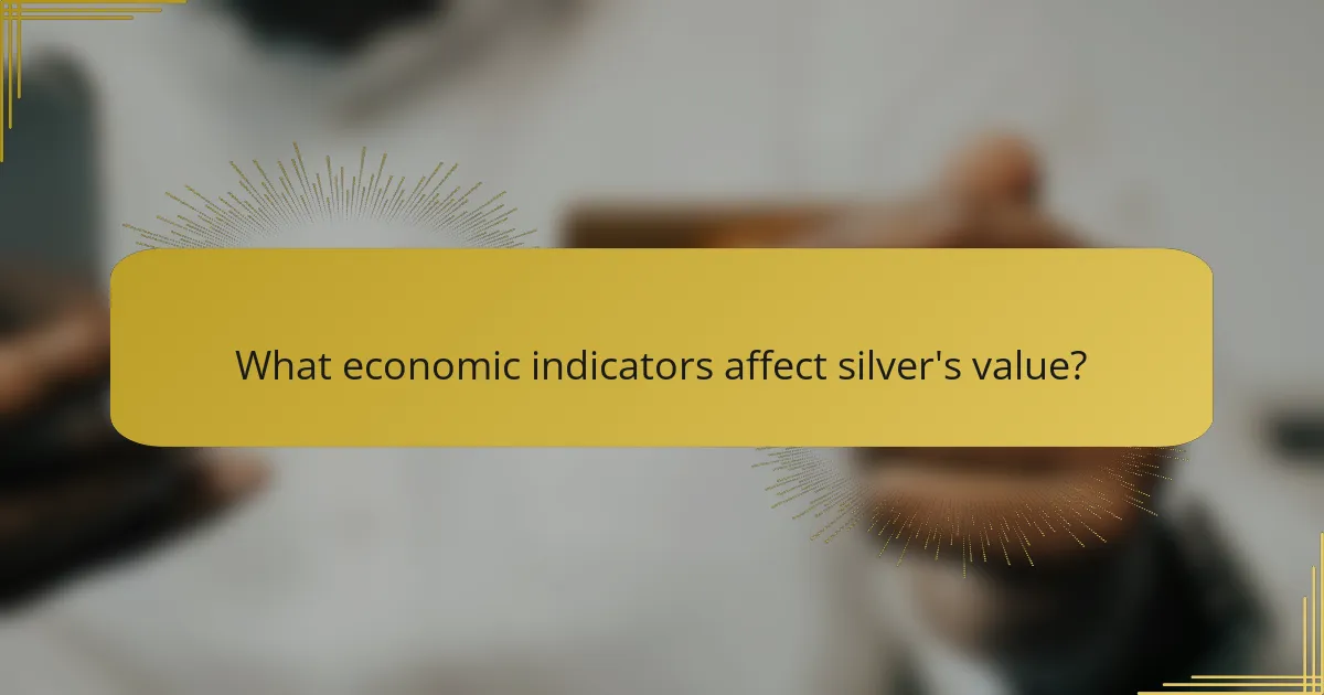 What economic indicators affect silver's value?