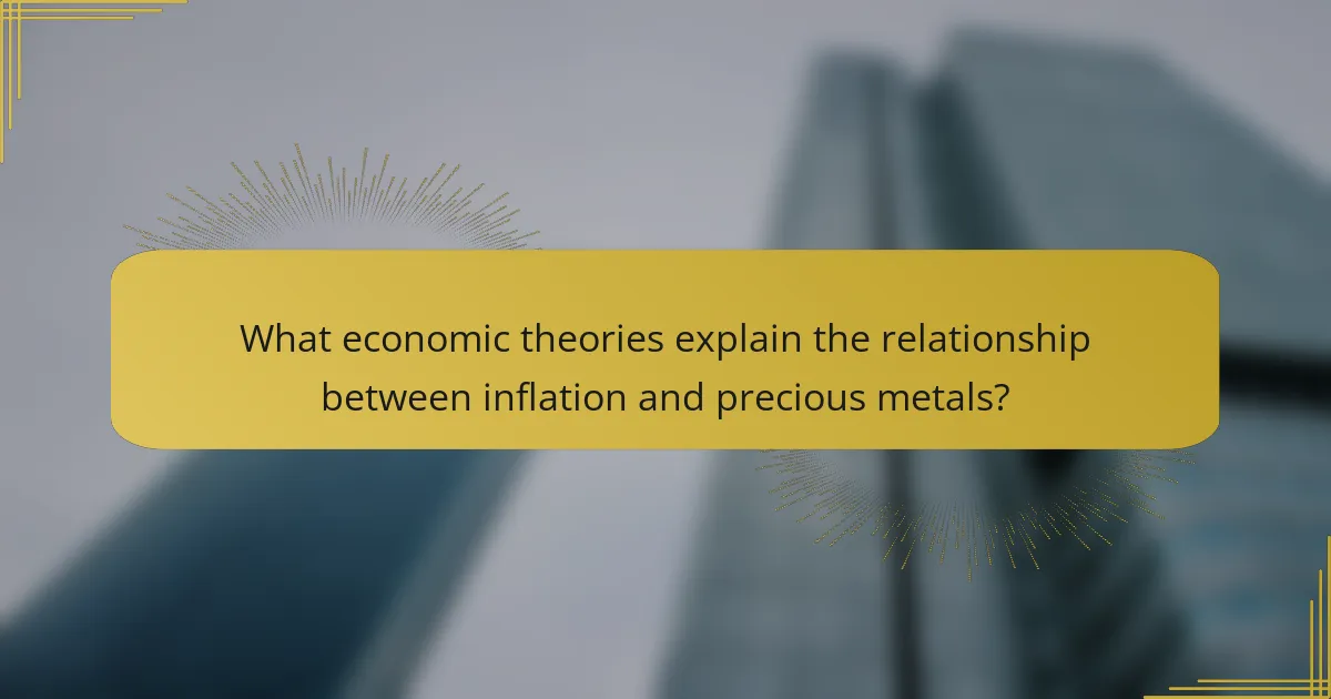 What economic theories explain the relationship between inflation and precious metals?