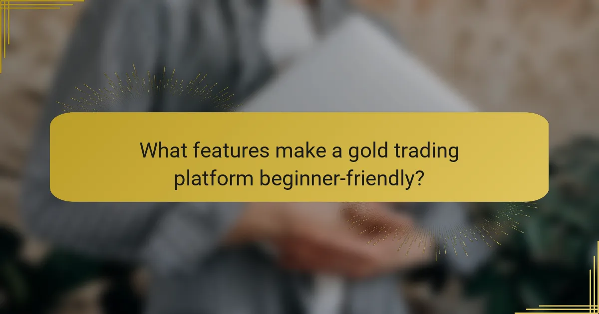 What features make a gold trading platform beginner-friendly?