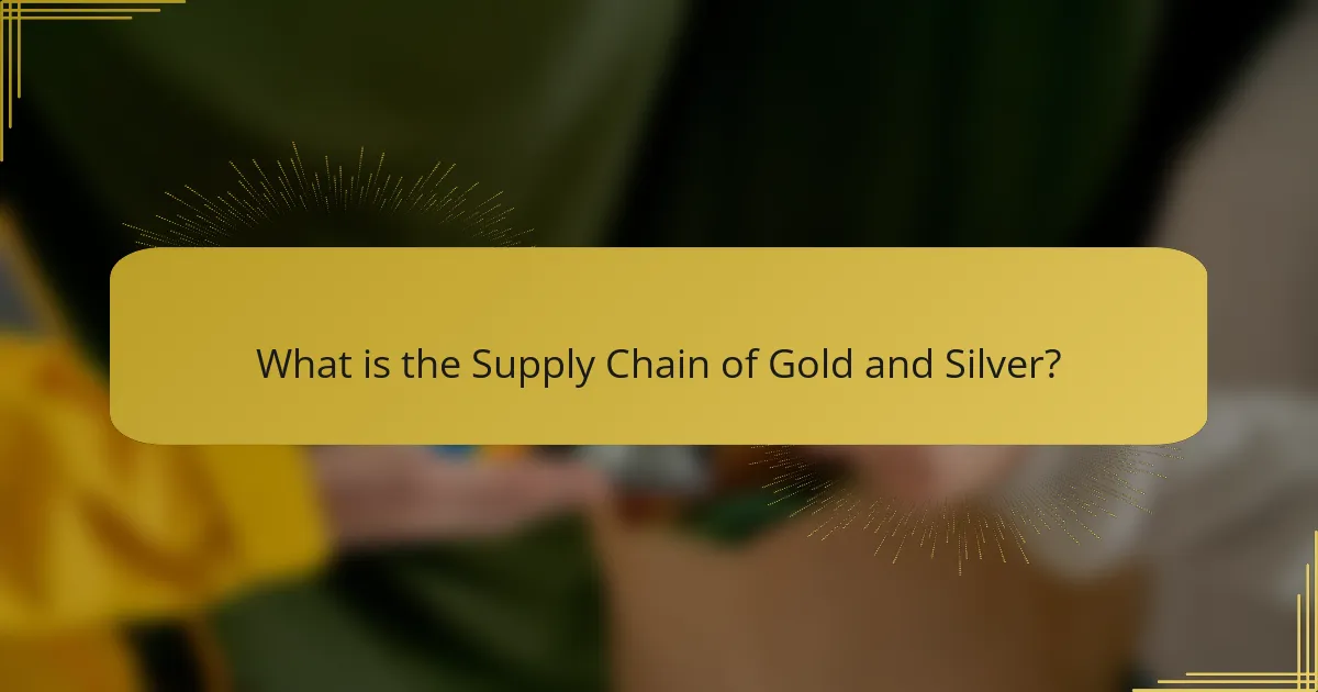 What is the Supply Chain of Gold and Silver?